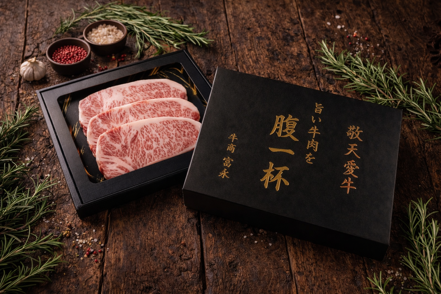 富永和牛 ロースステーキ180g×3